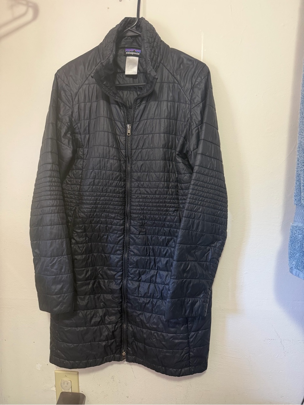 Patagonia Black Quilted Long Puffer Coat